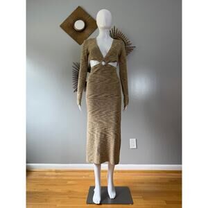 12th Tribe - Green Uproar Knit Midi Dress